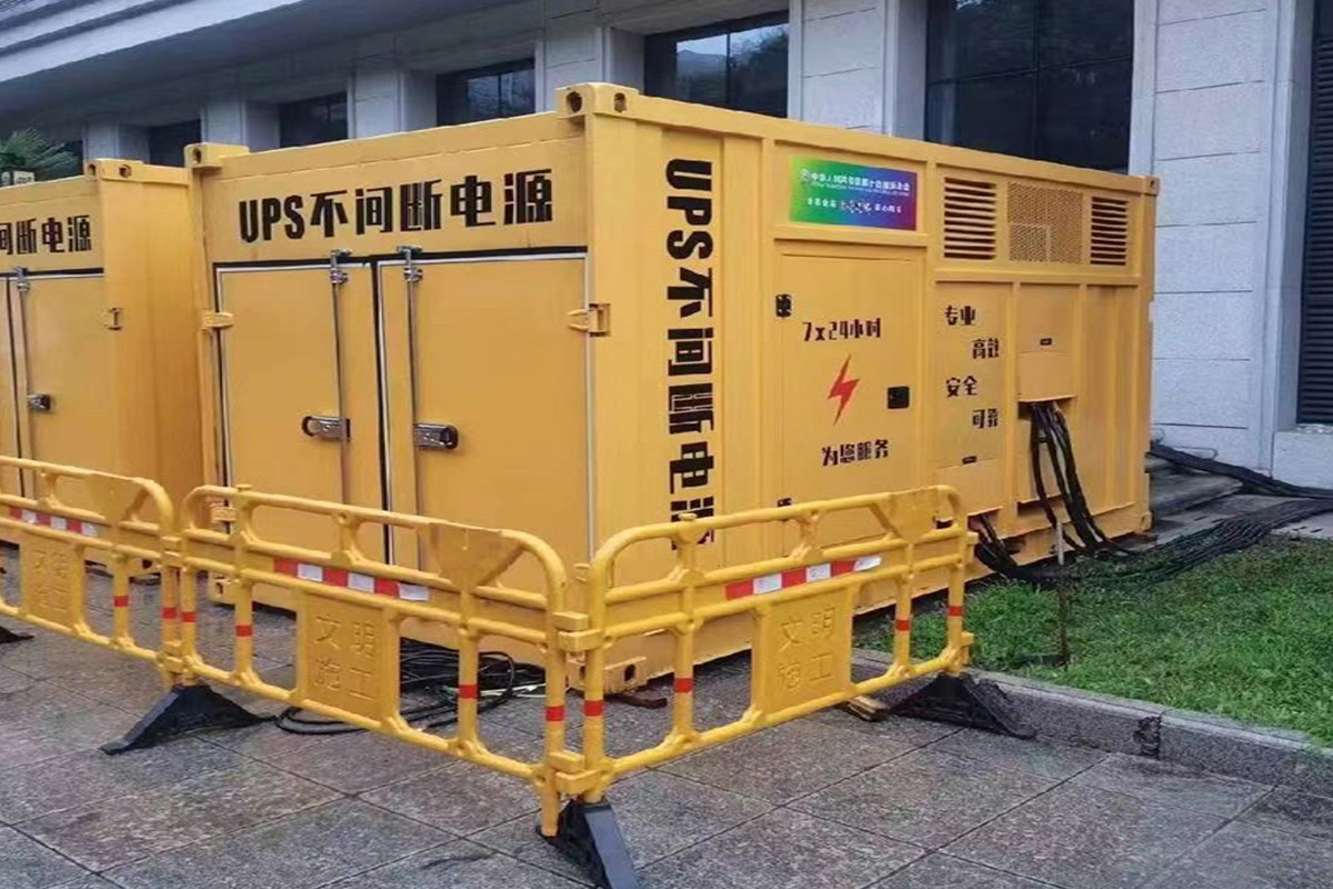枣庄发电机租赁施工现场