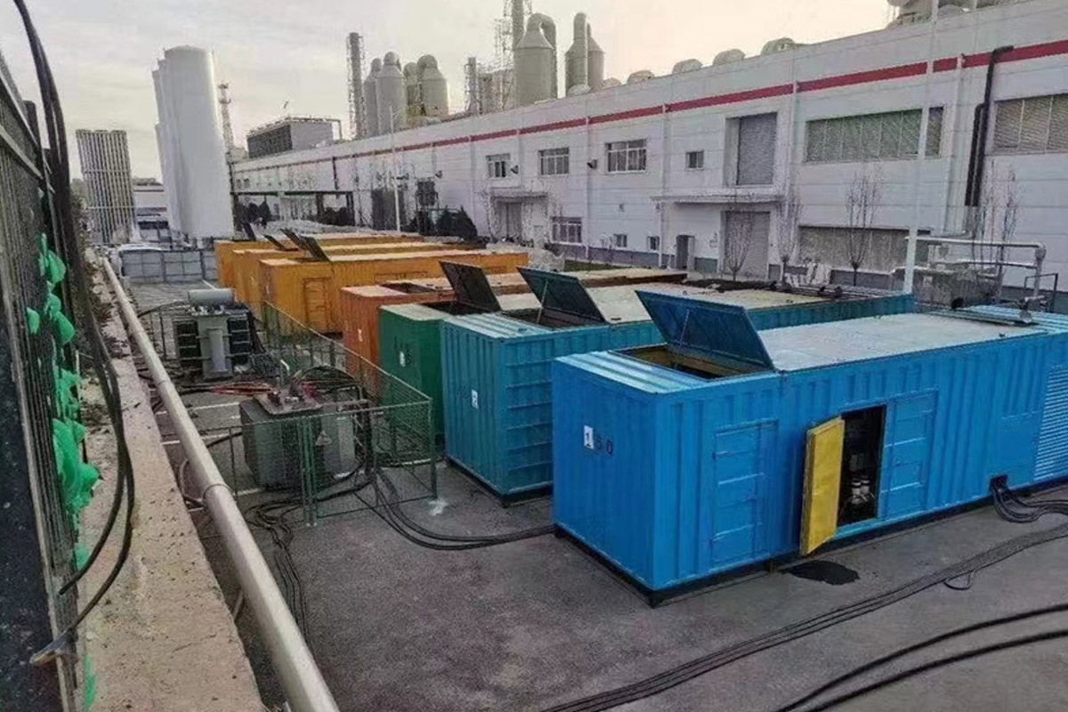 枣庄发电机租赁施工现场